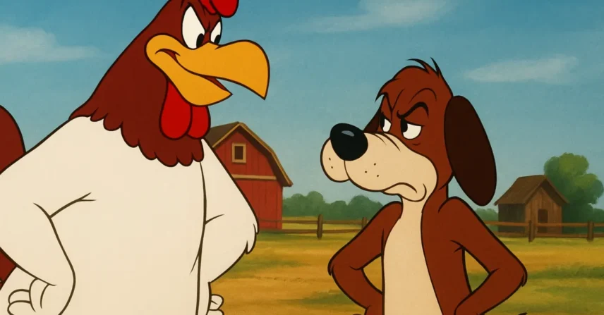 Eufrazino Looney Tunes 1945 Warner Bros galo Barnyard Dawg