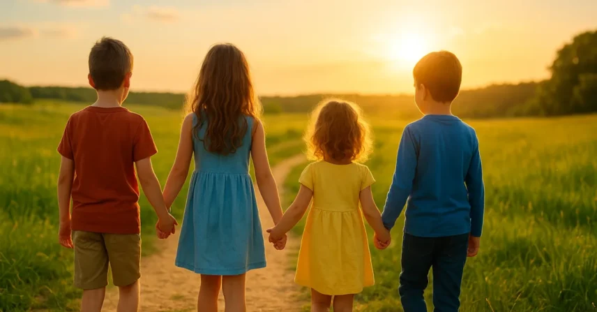 Sonhar com 4 crianças: novos começos, responsabilidades e alegria