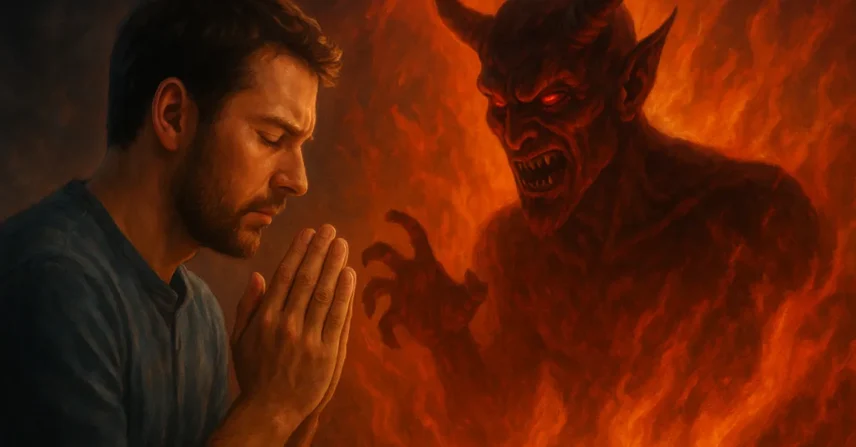 Sonhar orando e repreendendo o mal: guerra espiritual e defesa