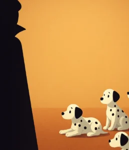 101 Dálmatas 1961 Disney Cruela DeVil filhotes cachorros casaco