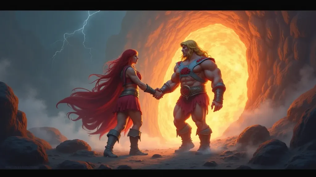 A relação entre os desenhos de He-Man e She-Ra no universo